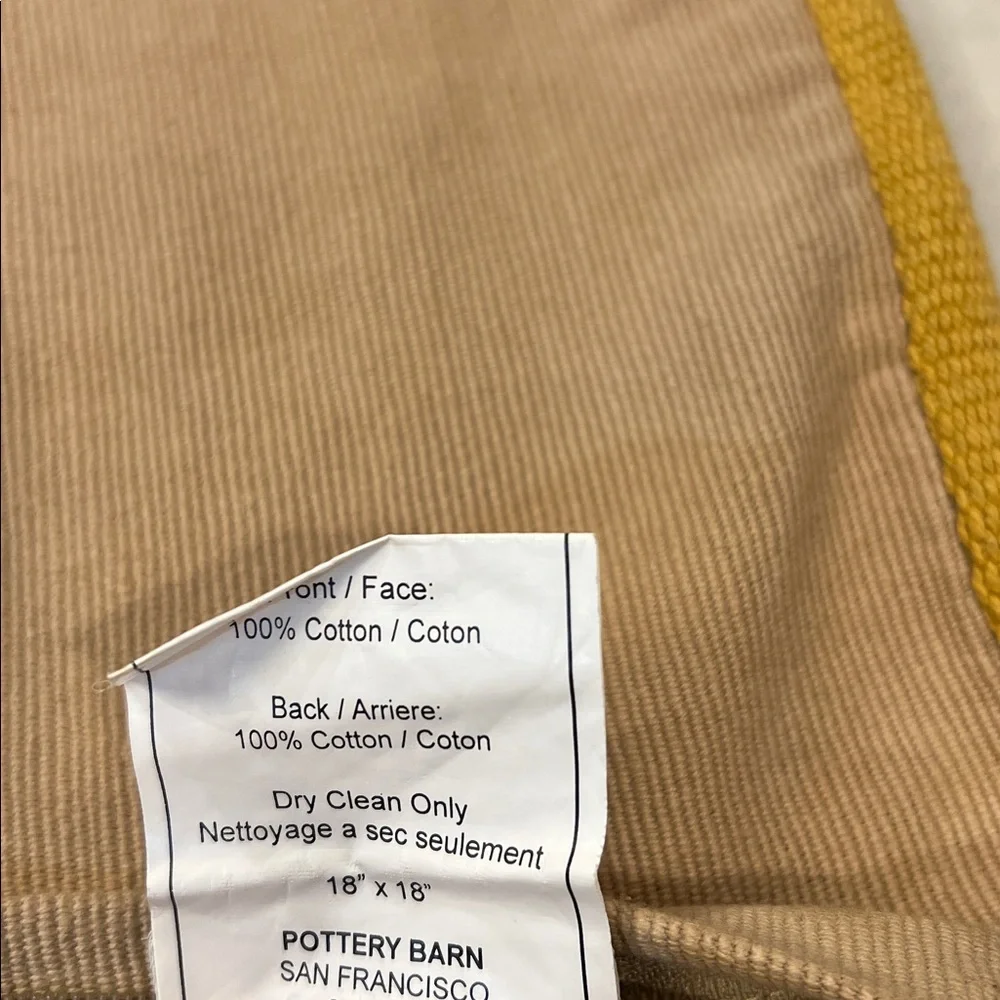 Pottery Barn Tan Textured Fabric Pillow‎ cover bundle